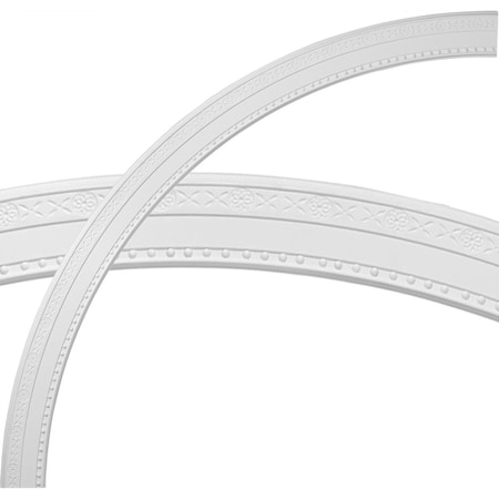 Ekena Millwork 59 1/2"OD x 53"ID x 2 3/4"W x 1/2"P Tralee Ceiling Ring (1/4 of complete circle) CR59TE